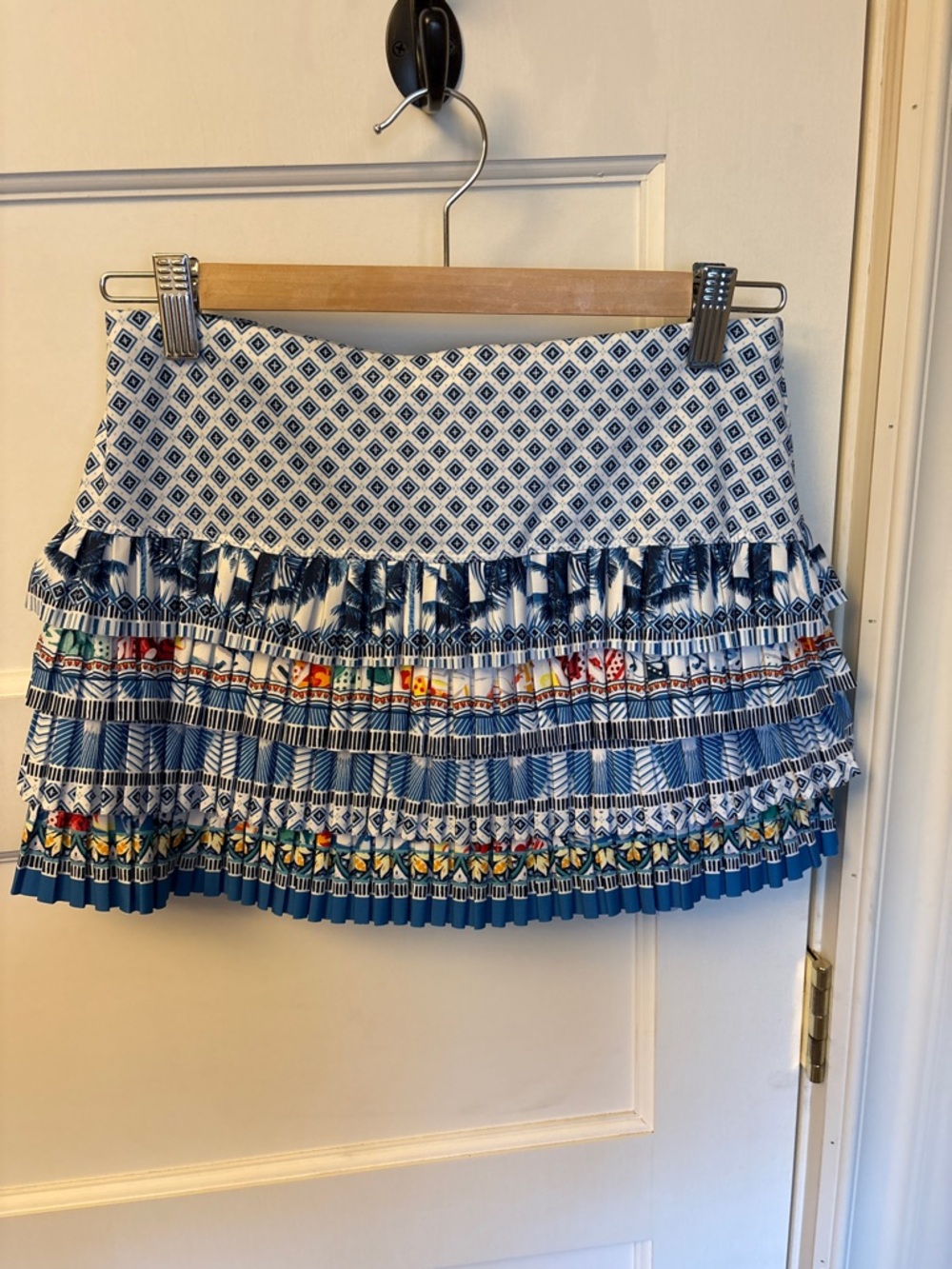 Lucky in Love mixed print pleated tennis skirt